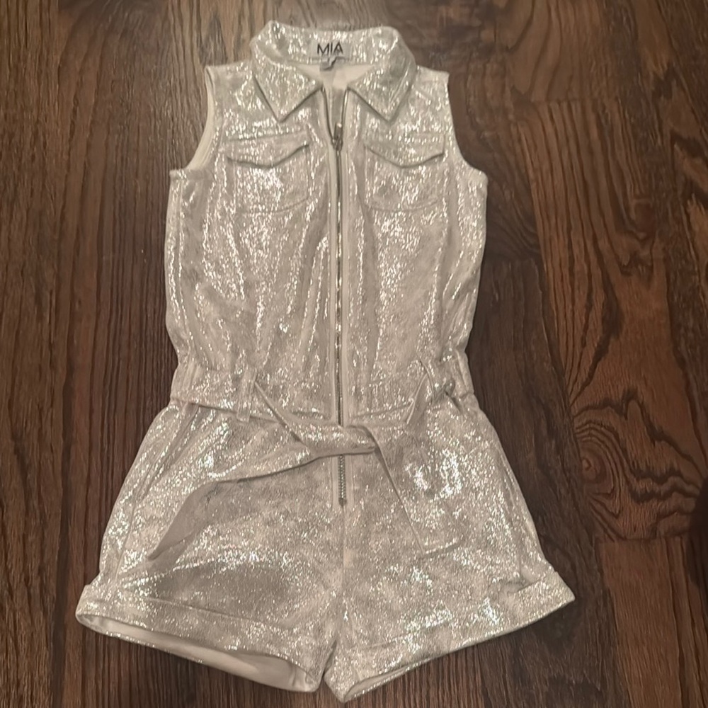 MIA Silver Sequin Kids One Piece